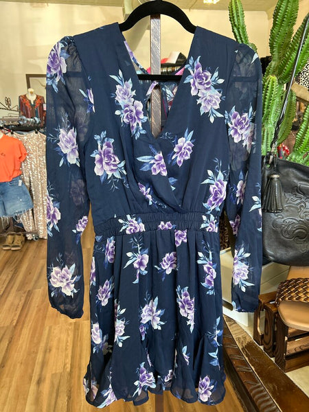 NWT Francescas Navy Rose Dress Size M