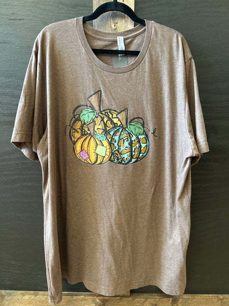 Brown Pumpkin Patch Tee Size 2X