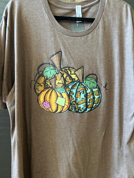 Brown Pumpkin Patch Tee Size 2X