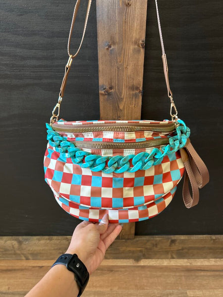 Checkered Crossbody NWOT