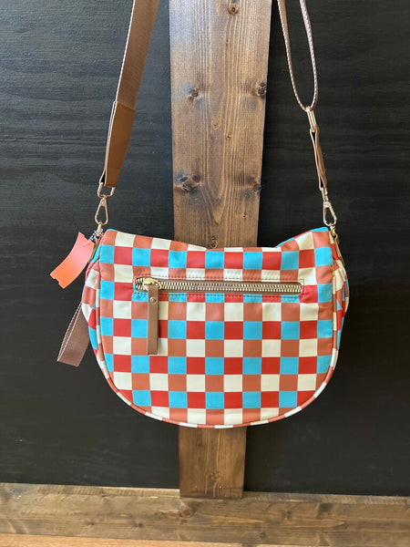 Checkered Crossbody NWOT