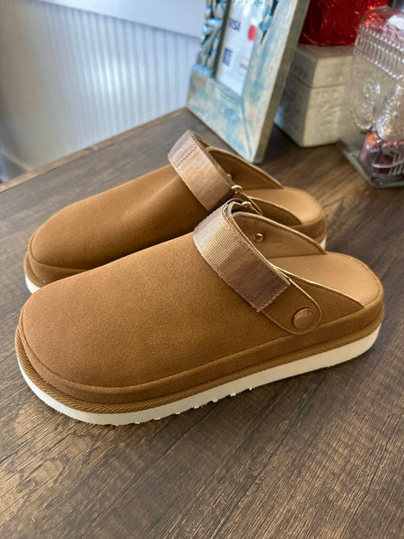 Chunky Tan Clogs NWOT Size 8