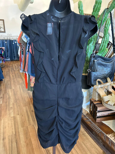 Express Black Ruffle Dress Size S