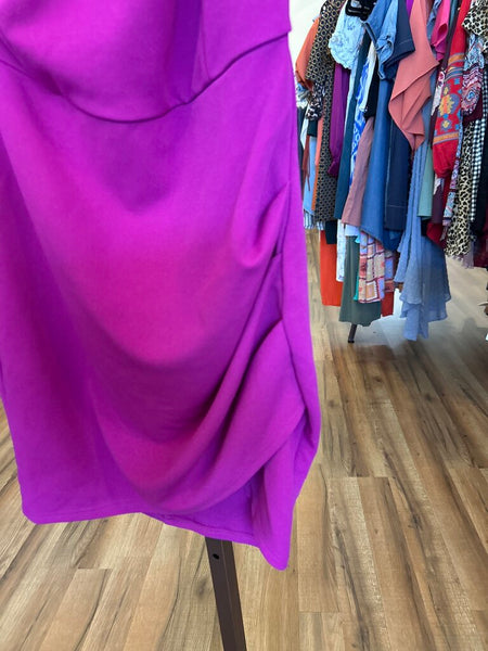 Hot Pink V-neck Mini Dress Size L