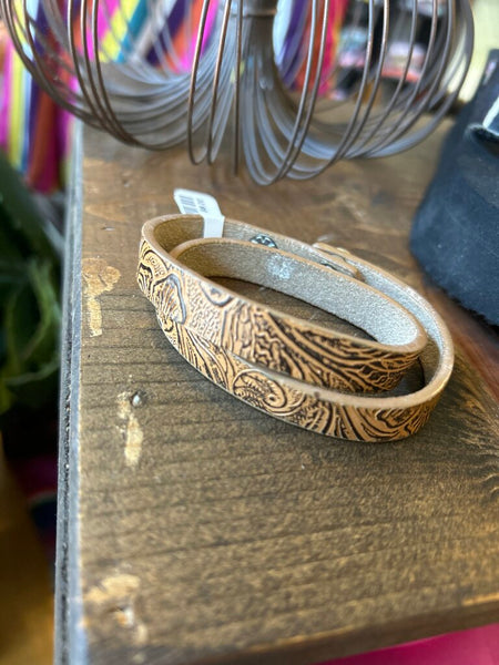Leather Double Wrap Bracelet