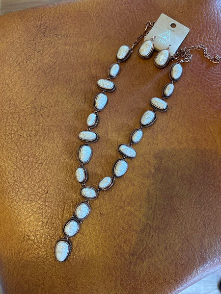 Copper and Cream Lariat Set NWT