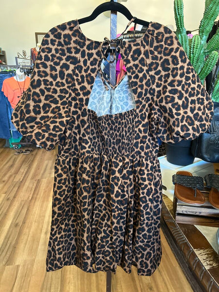 Leopard Bubble Skirt Dress Size XL