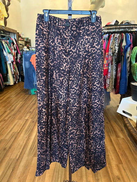 Leopard Flare Pants NWT Size M
