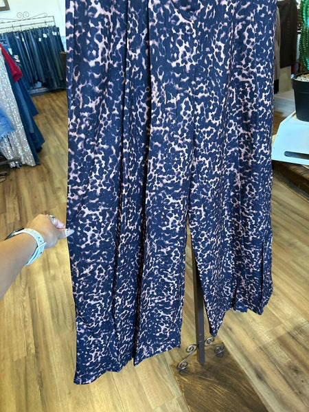 Leopard Flare Pants NWT Size M