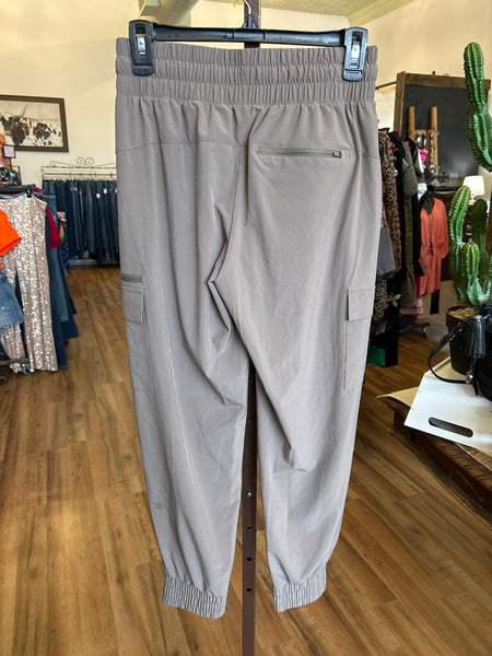 Beige Active Light Mid-Rise Cargo Jogger Size XS