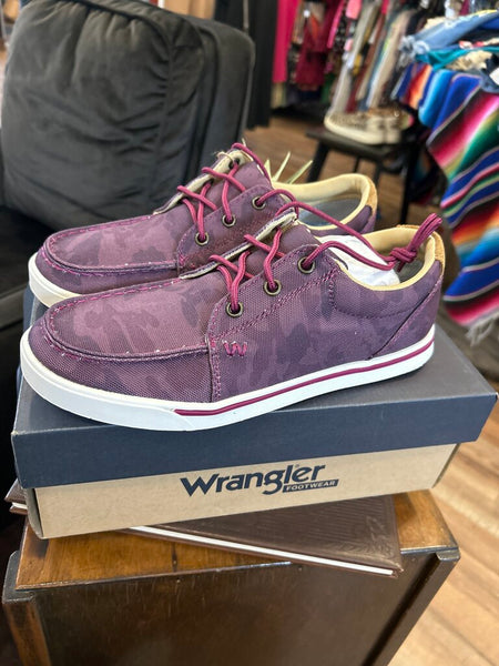 NWT Wrangler Purple Camo Retro Low Top Size 8.5