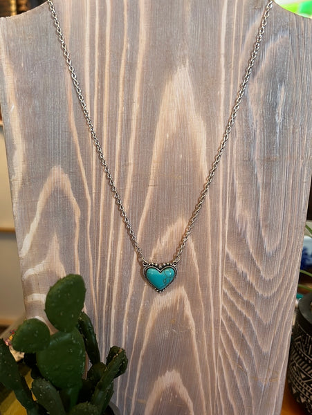 Mini Turquoise Heart NWT