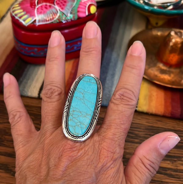 Large Turquoise Ring NWT