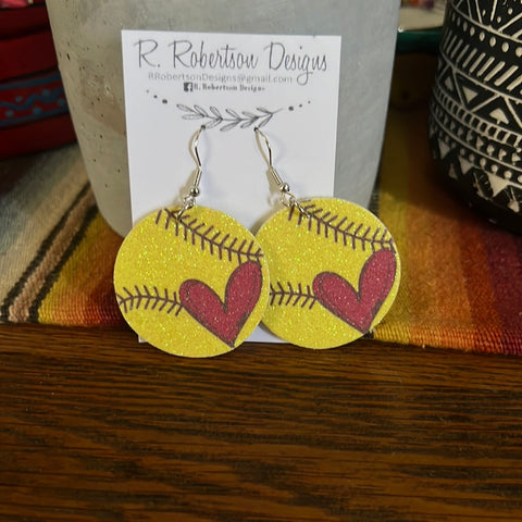 Softball Earrings NWT