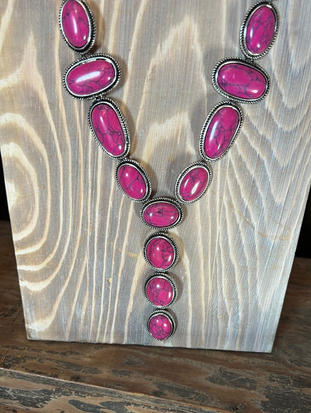 Pink Teardrop Necklace NWT