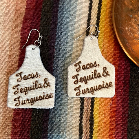 Tacos, Tequila & Turquoise Cowtags NWT