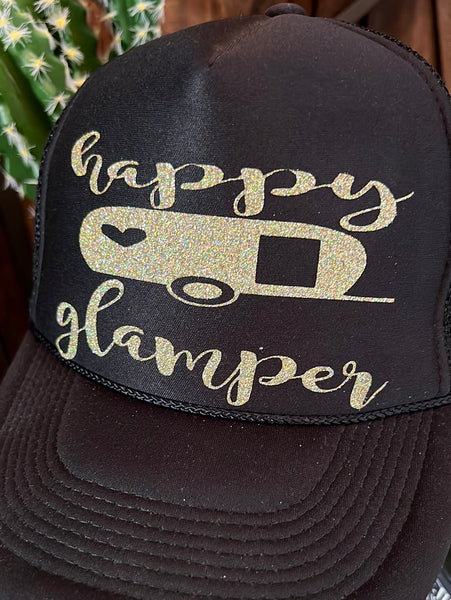 Happy Glamper Trucker Hat NWOT