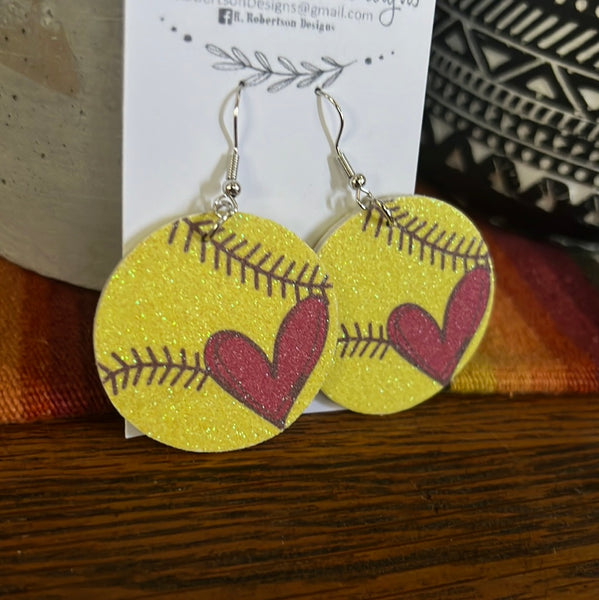 Softball Earrings NWT