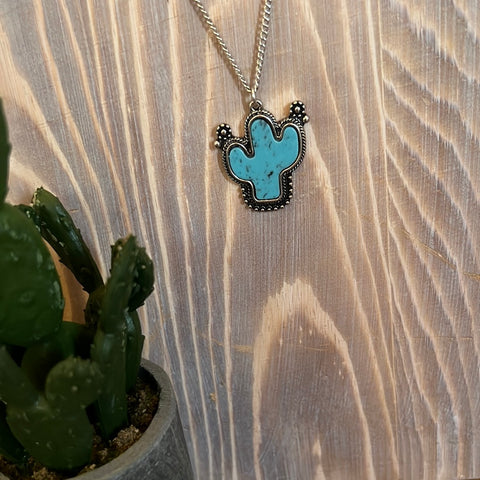 Mini Turquoise Cactus NWT