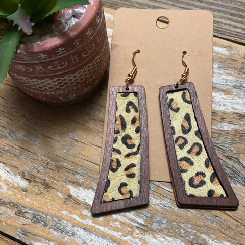 Wood/Leopard Rectangles-NWT