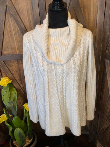 Cream Sweater Size L—fits like M