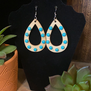 Turquoise Bead Drop Earrings-NWT