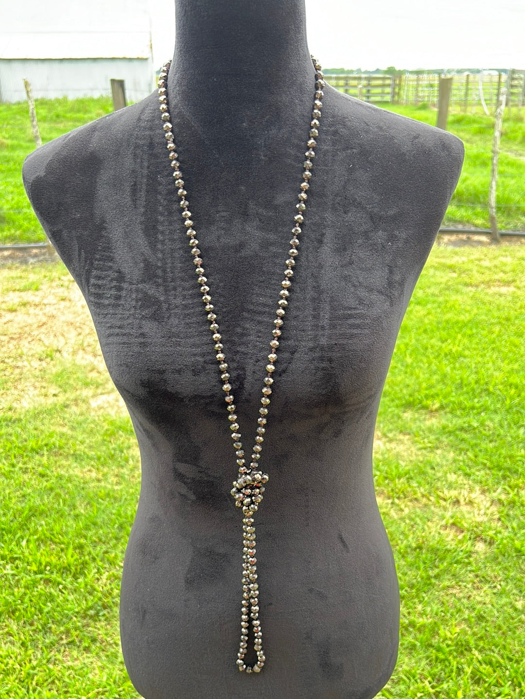 60” Wrap Necklace Bronze