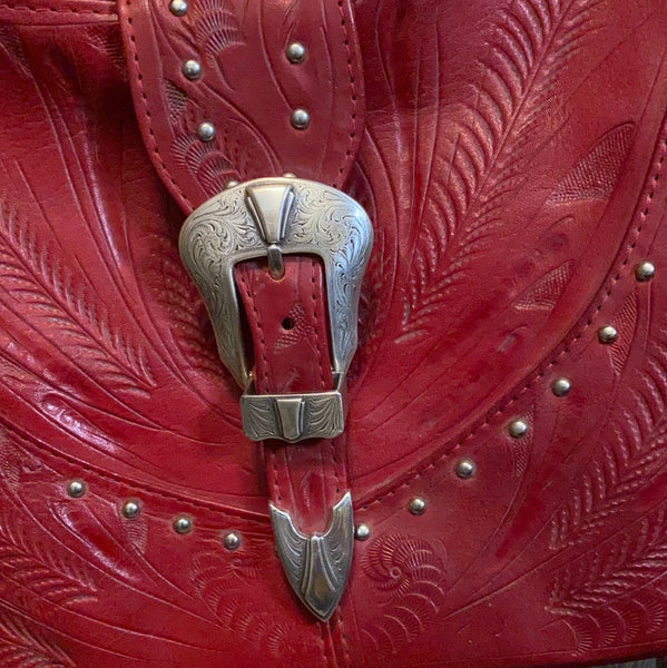 Red Tooled Purse-NWT