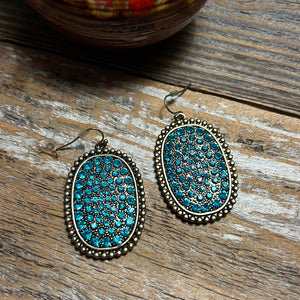 Bronze & Turquoise Rhinestones