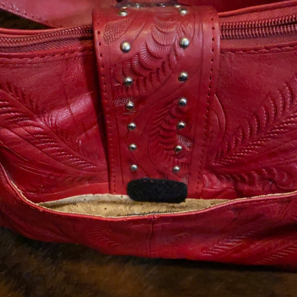 Red Tooled Purse-NWT