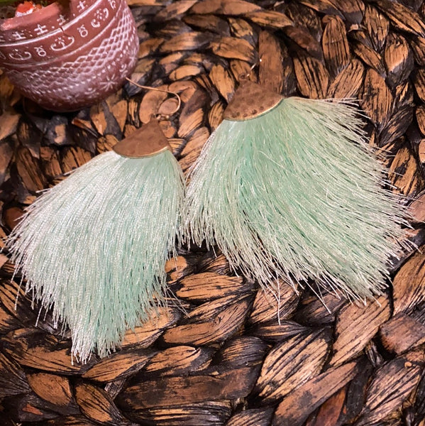 Gold and Mint Feathers