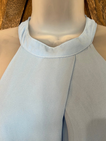 She + Sky Baby Blue Romper Size L