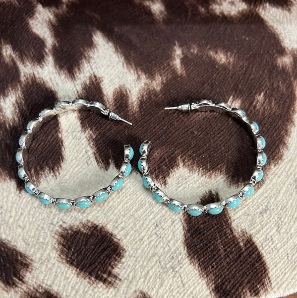 Turquoise Hoops NWT