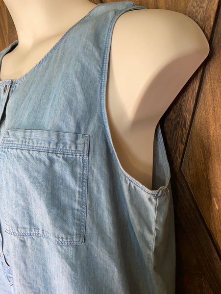 Sleeveless Denim Shirt Size XXL