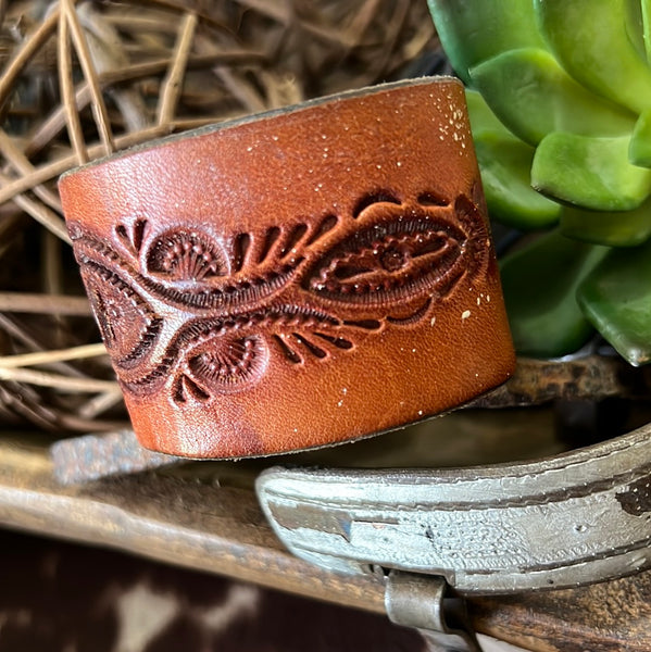 Tooled Leather Bracelet