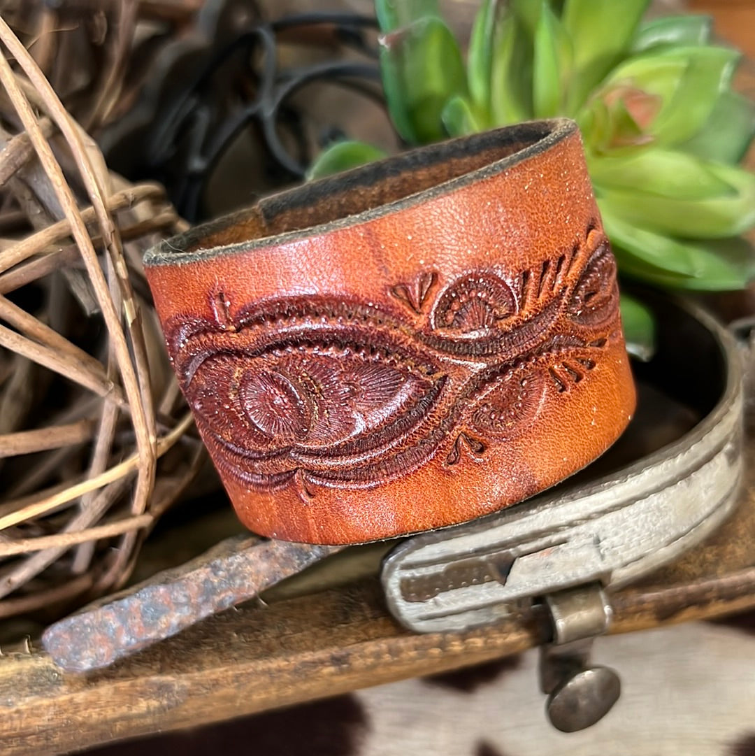 Tooled Leather Bracelet