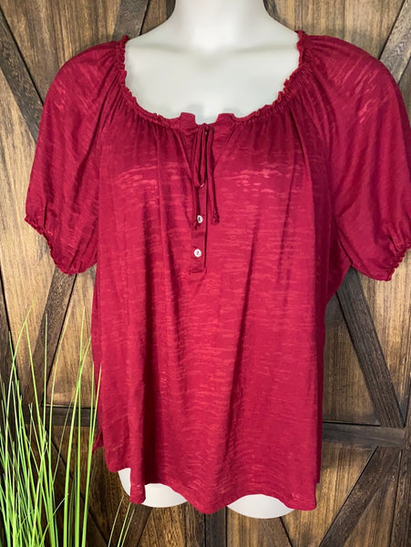 Maroon Top Size 2X