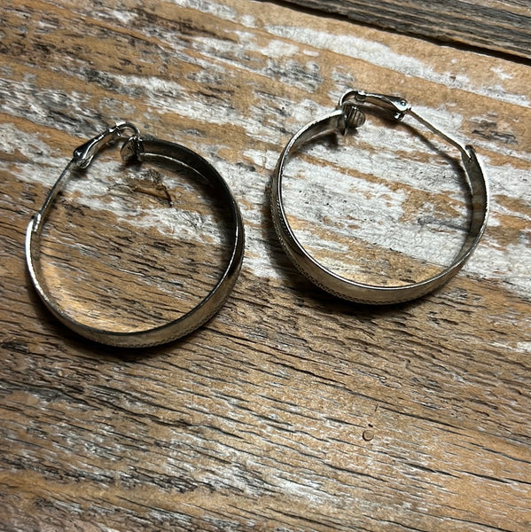 Silver Rope Hoops