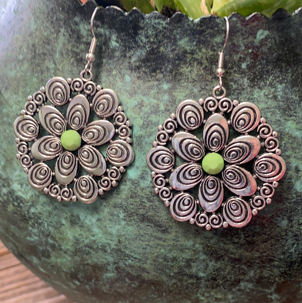 Silver/Green Swirls-NWT