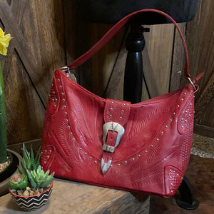 Red Tooled Purse-NWT