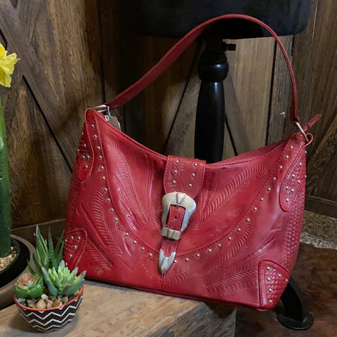 Red Tooled Purse-NWT