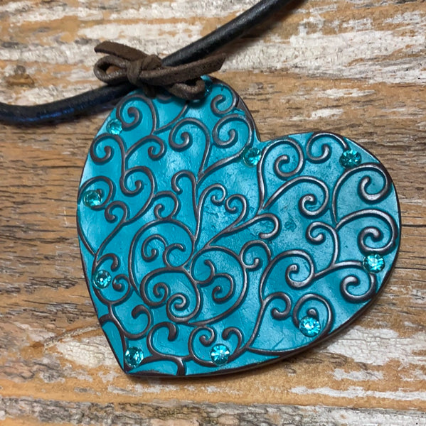 Turquoise Heart Choker