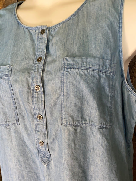 Sleeveless Denim Shirt Size XXL