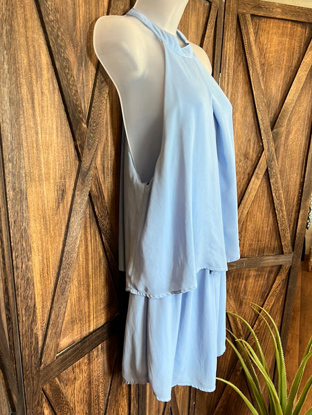 She + Sky Baby Blue Romper Size L