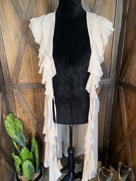 Cream Sheer Kimono NWT Size S