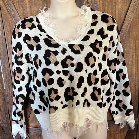 Frayed Leopard Size 1X