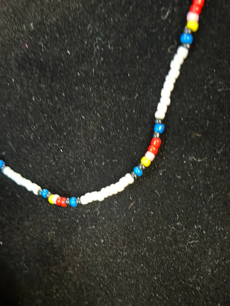 White Beaded Choker NWT