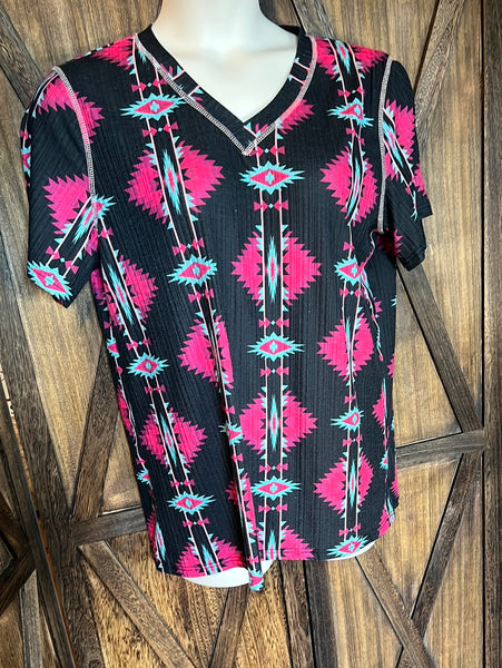 Crazy Train Aztec in Black Pink Size XL