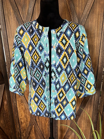 Blue Aztec Size S