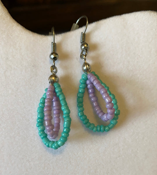 Turquoise/Purple Beaded Set